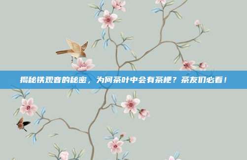 揭秘铁观音的秘密，为何茶叶中会有茶梗？茶友们必看！