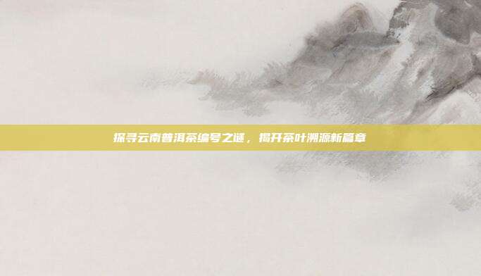 探寻云南普洱茶编号之谜，揭开茶叶溯源新篇章