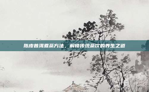陈皮普洱煮茶方法，解锁传统茶饮的养生之道