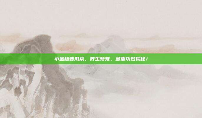 小金桔普洱茶，养生新宠，多重功效揭秘！