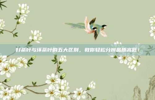 好茶叶与坏茶叶的五大区别，教你轻松分辨品质高低！