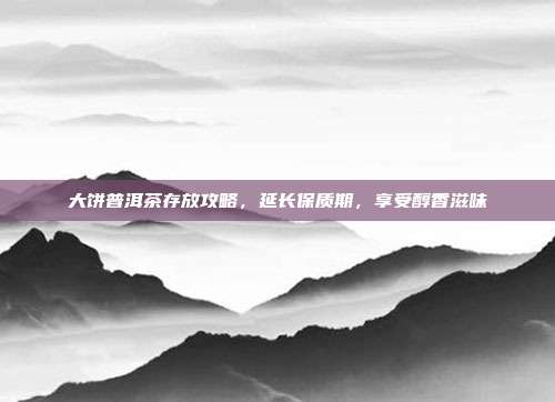 大饼普洱茶存放攻略，延长保质期，享受醇香滋味