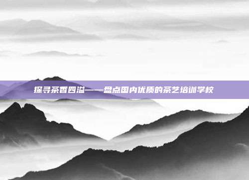 探寻茶香四溢——盘点国内优质的茶艺培训学校