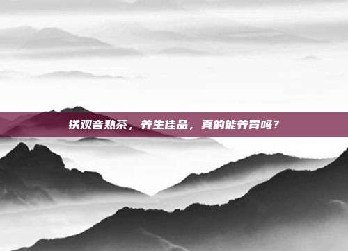 铁观音熟茶，养生佳品，真的能养胃吗？