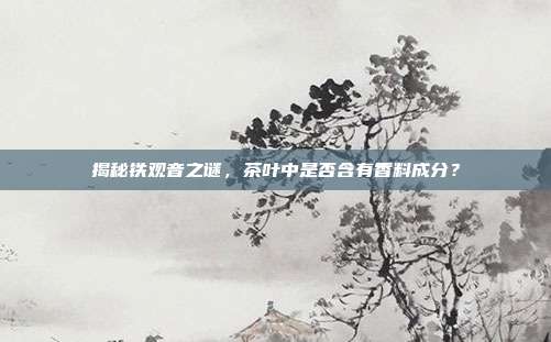 揭秘铁观音之谜，茶叶中是否含有香料成分？