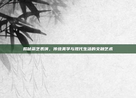 揭秘茶艺表演，传统美学与现代生活的交融艺术