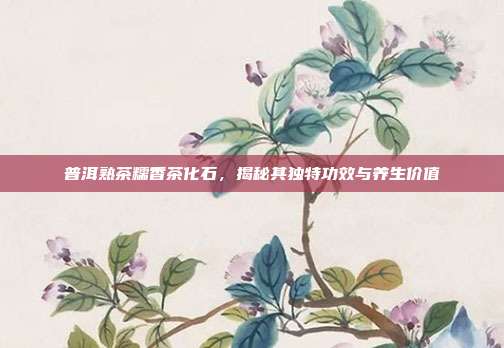 普洱熟茶糯香茶化石，揭秘其独特功效与养生价值