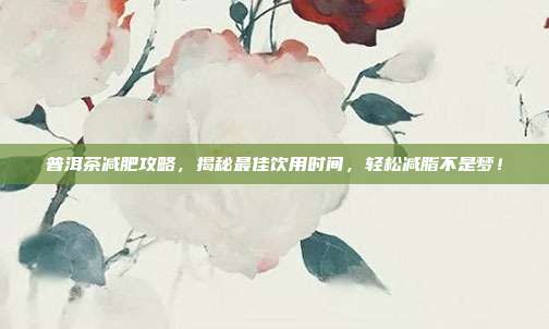 普洱茶减肥攻略，揭秘最佳饮用时间，轻松减脂不是梦！