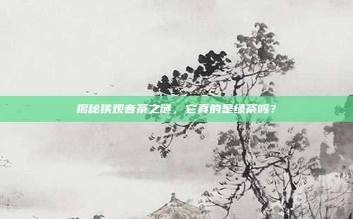 揭秘铁观音茶之谜，它真的是绿茶吗？