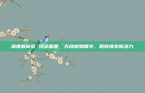 深度解析驻 绿茶面膜，天然植物精华，肌肤焕发新活力