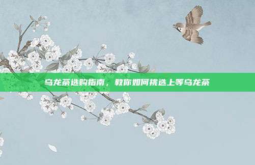 乌龙茶选购指南，教你如何挑选上等乌龙茶