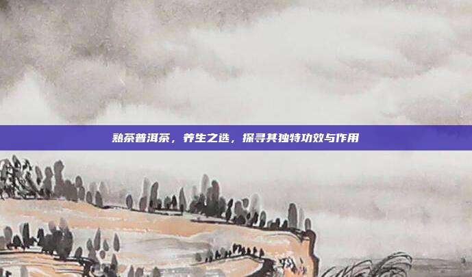 熟茶普洱茶，养生之选，探寻其独特功效与作用
