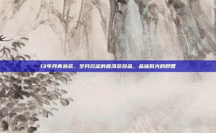 13年丹青熟茶，岁月沉淀的普洱茶珍品，品味时光的醇香