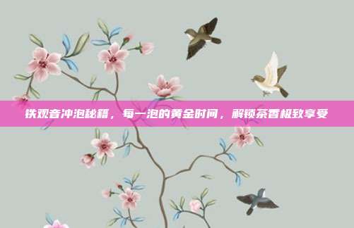 铁观音冲泡秘籍，每一泡的黄金时间，解锁茶香极致享受
