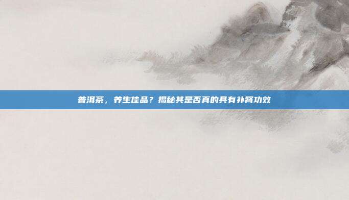 普洱茶，养生佳品？揭秘其是否真的具有补肾功效