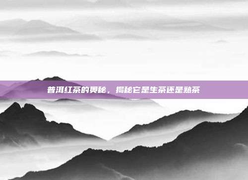 普洱红茶的奥秘，揭秘它是生茶还是熟茶
