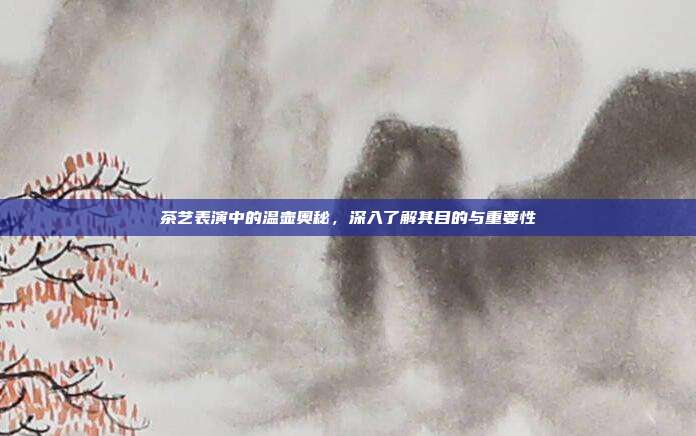 茶艺表演中的温壶奥秘，深入了解其目的与重要性