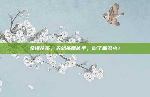 金银花茶，天然杀菌能手，你了解多少？