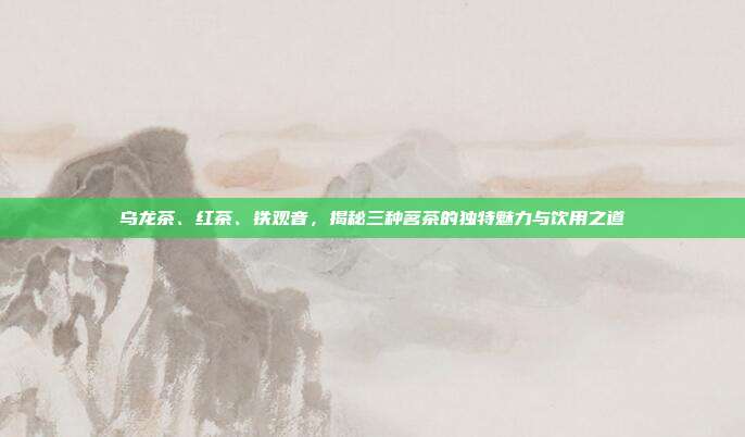 乌龙茶、红茶、铁观音，揭秘三种茗茶的独特魅力与饮用之道
