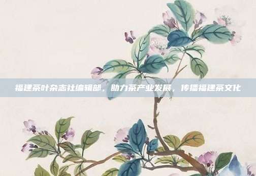 福建茶叶杂志社编辑部，助力茶产业发展，传播福建茶文化