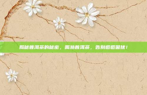 揭秘普洱茶的秘密，喝熟普洱茶，告别痘痘困扰！