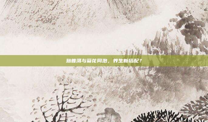 熟普洱与菊花同泡，养生新搭配？