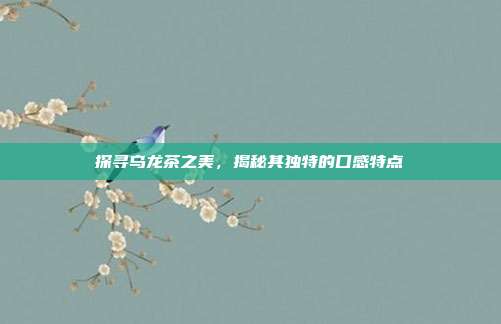 探寻乌龙茶之美，揭秘其独特的口感特点