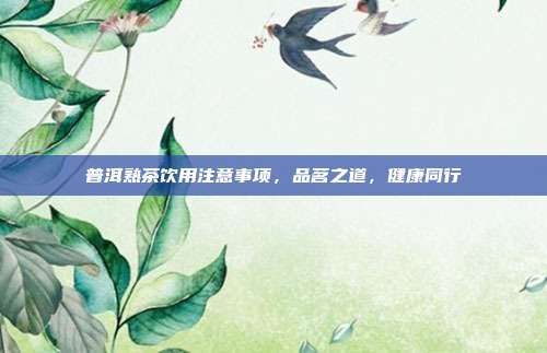 普洱熟茶饮用注意事项，品茗之道，健康同行
