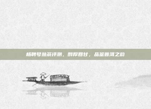 杨聘号熟茶评测，醇厚回甘，品鉴普洱之韵