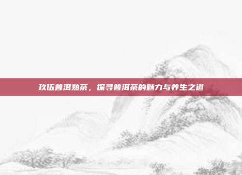 玖伍普洱熟茶，探寻普洱茶的魅力与养生之道