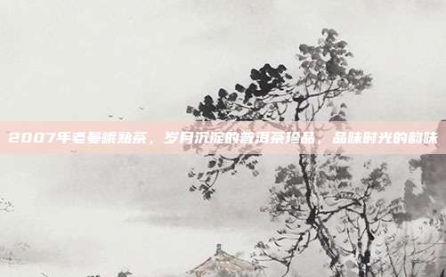 2007年老曼峨熟茶，岁月沉淀的普洱茶珍品，品味时光的韵味