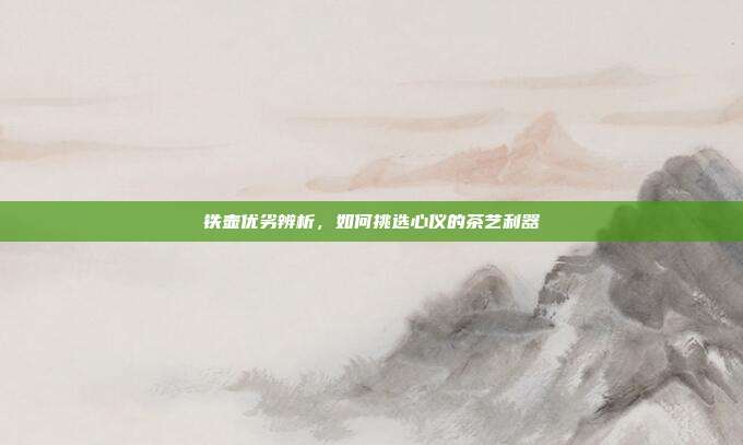 铁壶优劣辨析，如何挑选心仪的茶艺利器