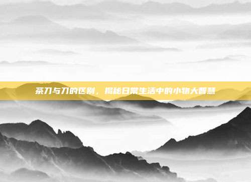 茶刀与刀的区别，揭秘日常生活中的小物大智慧