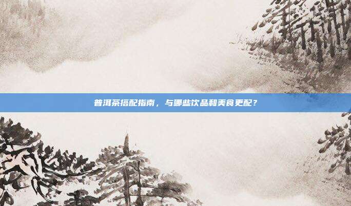普洱茶搭配指南，与哪些饮品和美食更配？