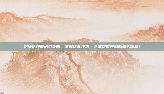 正味铁观音泡茶攻略，掌握这些技巧，品鉴茶香四溢的美妙体验！