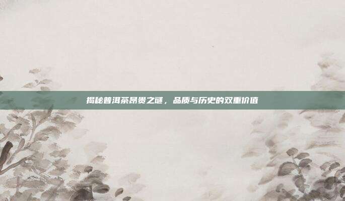 揭秘普洱茶昂贵之谜，品质与历史的双重价值