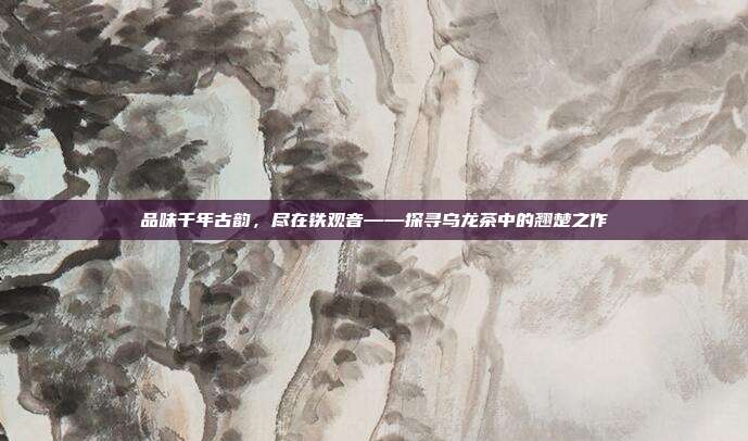 品味千年古韵，尽在铁观音——探寻乌龙茶中的翘楚之作