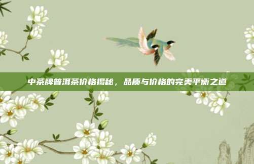 中茶牌普洱茶价格揭秘，品质与价格的完美平衡之道