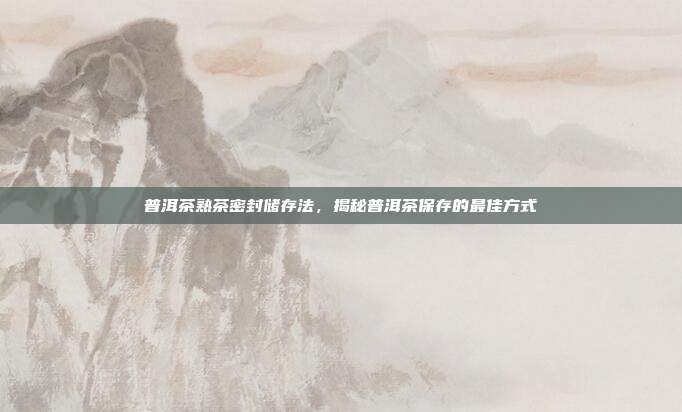 普洱茶熟茶密封储存法，揭秘普洱茶保存的最佳方式