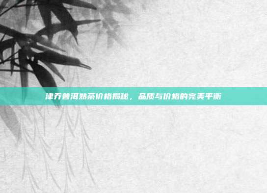 津乔普洱熟茶价格揭秘，品质与价格的完美平衡