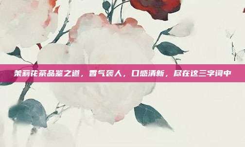 茉莉花茶品鉴之道，香气袭人，口感清新，尽在这三字词中
