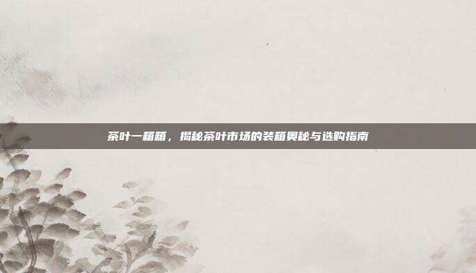 茶叶一箱箱，揭秘茶叶市场的装箱奥秘与选购指南