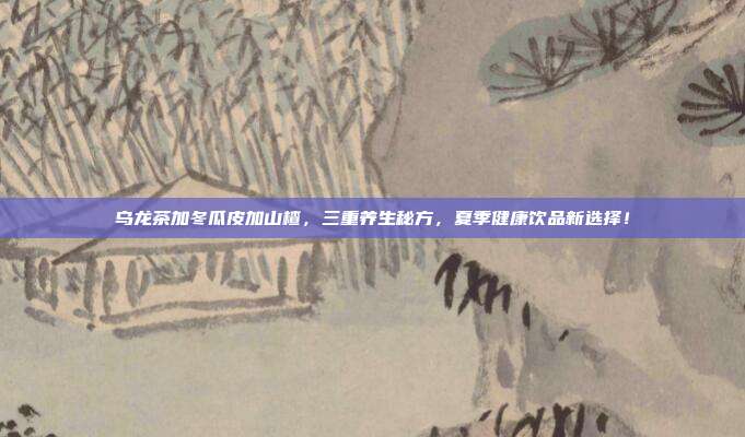 乌龙茶加冬瓜皮加山楂，三重养生秘方，夏季健康饮品新选择！