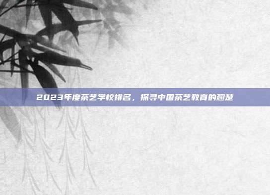 2023年度茶艺学校排名，探寻中国茶艺教育的翘楚