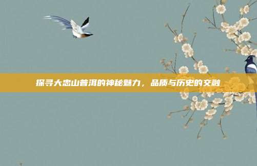 探寻大忠山普洱的神秘魅力，品质与历史的交融