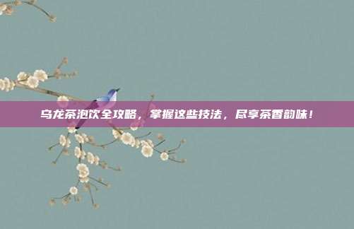乌龙茶泡饮全攻略，掌握这些技法，尽享茶香韵味！