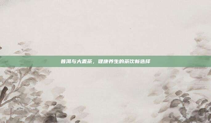 普洱与大麦茶，健康养生的茶饮新选择