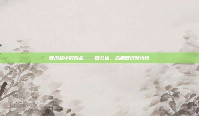普洱茶中的珍品——银孔雀，品味普洱新境界