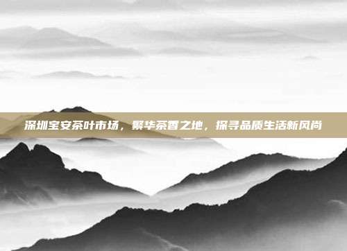 深圳宝安茶叶市场，繁华茶香之地，探寻品质生活新风尚