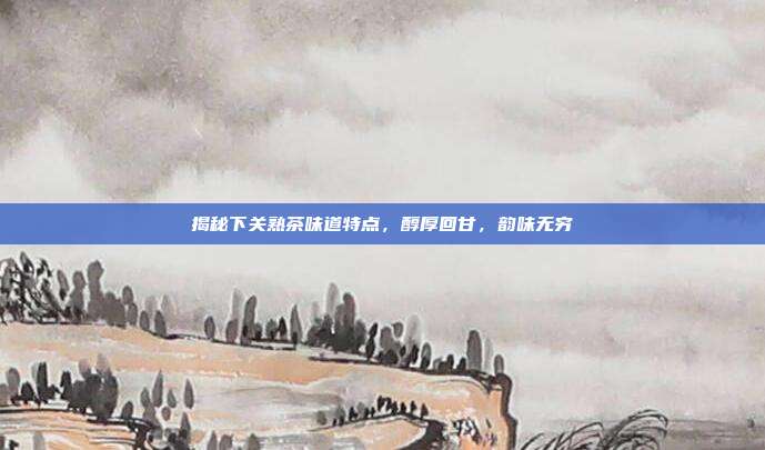 揭秘下关熟茶味道特点，醇厚回甘，韵味无穷